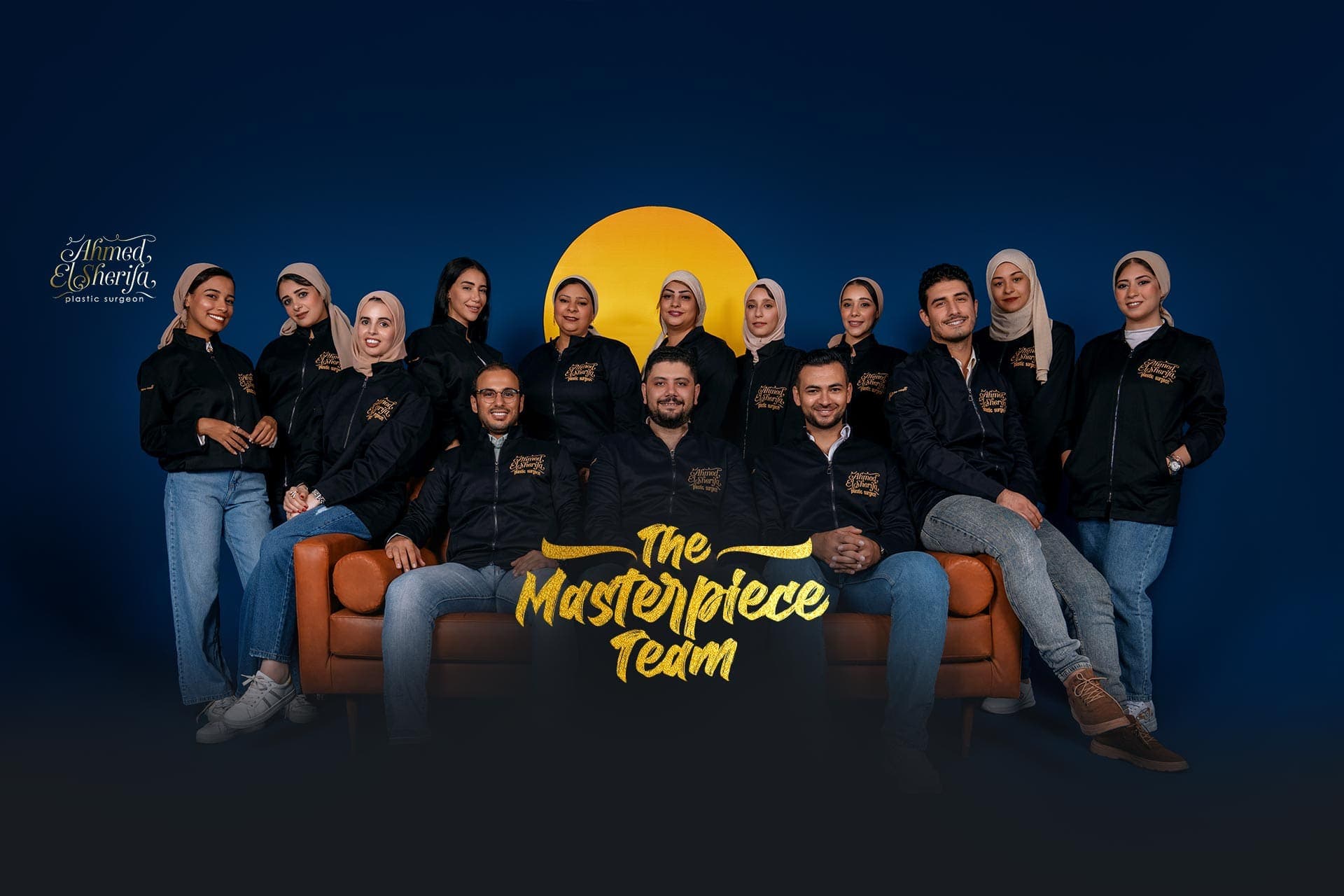 A confident, smiling woman with glowing, healthy skin, standing in a well-lit, modern medical office. She wears a simple, elegant outfit. The background includes subtle elements of the clinic, like clean white walls, soft greenery, or sleek furniture, giving a sense of professionalism and care.